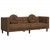 3 Piece Sofa Set with Pillows Brown Velvet A949-3209256