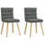 Dining Chairs 2 pcs Dark Gray Fabric A949-4101294