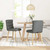 Dining Chairs 2 pcs Dark Gray Fabric A949-4101294