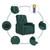 Electric Massage Recliner Chair Dark Green Fabric A949-3206072