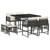 9 Piece Garden Dining Set with Cushions Black Poly Rattan A949-3211494