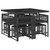 9 Piece Garden Dining Set with Cushions Black Poly Rattan A949-3211494