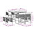 9 Piece Garden Dining Set with Cushions Black Poly Rattan A949-3211494