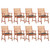 Patio Dining Chairs 8 pcs with Cushions Solid Acacia Wood A949-3078382