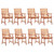 Patio Dining Chairs 8 pcs with Cushions Solid Acacia Wood A949-3078382