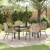 Garden Dining Set 5 pcs Brown Poly Rattan A949-3380878