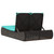 Double Sun Lounger with Cushions Black Poly Rattan A949-368098