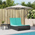 Double Sun Lounger with Cushions Black Poly Rattan A949-368098