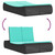 Double Sun Lounger with Cushions Black Poly Rattan A949-368098