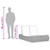 Double Sun Lounger with Cushions Black Poly Rattan A949-368098