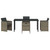 Garden Dining Set 5 pcs Grey Poly Rattan A949-3379950