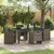 Garden Dining Set 5 pcs Grey Poly Rattan A949-3379950