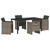 Garden Dining Set 5 pcs Grey Poly Rattan A949-3379950