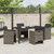 Garden Dining Set 5 pcs Grey Poly Rattan A949-3379950
