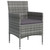 7 Piece Patio Dining Set with Cushions Gray and Black A949-3156621