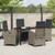 Garden Dining Set 5 pcs Grey Poly Rattan A949-3380325
