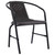 Garden Dining Set 5 pcs Black Powder-Coated Steel A949-3379382