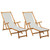 Folding Sun Lounger 2 pcs 3 Position Solid Eucalyptus Wood A949-3407822