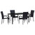 Garden Dining Set 5 pcs Black Powder-Coated Steel A949-3379404