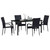 Garden Dining Set 5 pcs Black Powder-Coated Steel A949-3379404