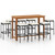 9 Piece Patio Bar Set with Cushions Black A949-3068014