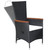 7 Piece Patio Dining Set Poly Rattan Black A949-3070766