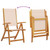 7 Piece Patio Dining Set Solid Wood Acacia and Textilene A949-3279278