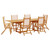 7 Piece Patio Dining Set Solid Wood Acacia and Textilene A949-3279278
