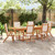 7 Piece Patio Dining Set Solid Wood Acacia and Textilene A949-3279278