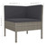 12 Piece Patio Lounge Set with Cushions Poly Rattan Gray A949-3094514