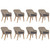 9 Piece Patio Dining Set Poly Rattan Brown A949-3059486