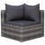 6 Piece Patio Sofa Set with Cushions & Pillows Poly Rattan Gray A949-44159