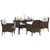 Garden Dining Set 5 pcs Brown Poly Rattan A949-3380157