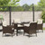 Garden Dining Set 5 pcs Brown Poly Rattan A949-3380157