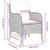 Garden Dining Set 5 pcs Brown Poly Rattan A949-3380157
