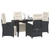 Garden Dining Set 5 pcs Black Poly Rattan A949-3380304