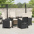 Garden Dining Set 5 pcs Black Poly Rattan A949-3380304