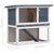 Outdoor Rabbit Hutch 1 Door Gray Wood A949-170831