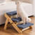 Wood Pet Stairs, 3-Step Dog Stairs for Beds, Sofa & Cars, 150lbs Load Capacity, Floded Flat Design, E415-LTSFZDGLTKFPMMCSK001V0