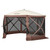 Pop Up Gazebo Tent, Pop-Up Screen Tent 6 Sided Canopy Sun Shelter with 6 Removable Privacy Wind Clo E415-ZPSLTJLS115X602MGV0