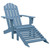 Patio Adirondack Chair with Ottoman Solid Fir Wood Blue A949-315865