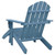 Patio Adirondack Chair with Ottoman Solid Fir Wood Blue A949-315865