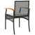 3 Piece Bistro Set with Cushions Black Poly Rattan Acacia Wood A949-366259