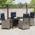 Garden Dining Set 5 pcs Grey Poly Rattan A949-3380466