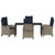 Garden Dining Set 5 pcs Grey Poly Rattan A949-3380466