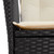 3 Piece Patio Dining Set with Cushions Black Poly Rattan A949-3277433