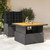 2 Piece Patio Dining Set with Cushions Black Poly Rattan A949-3277451