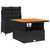 2 Piece Patio Dining Set with Cushions Black Poly Rattan A949-3277451