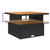 2 Piece Patio Dining Set with Cushions Black Poly Rattan A949-3277451