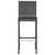 3 Piece Patio Bar Set with Cushions Poly Rattan Gray A949-3064857